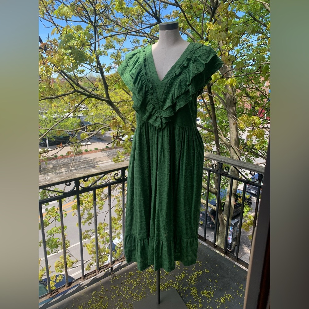Melissa Nepton green summer dress, size medium.